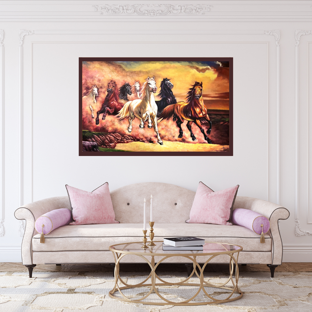 Vibrant Gallop: Symphony of Seven Horses